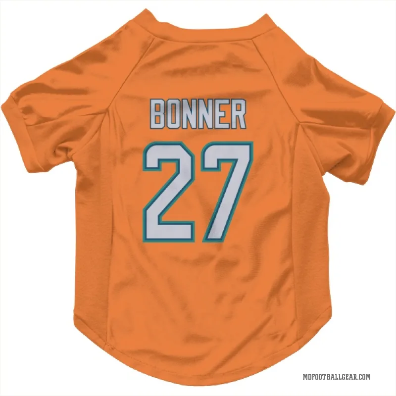Ethan Bonner  Orange Miami Dolphins  Cat & Dog Pet Jersey