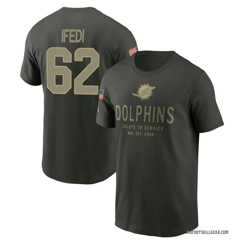 Germain Ifedi Men's Green Miami Dolphins Forest/ 2025 Salute to Service Sideline Primary Edge T-Shirt