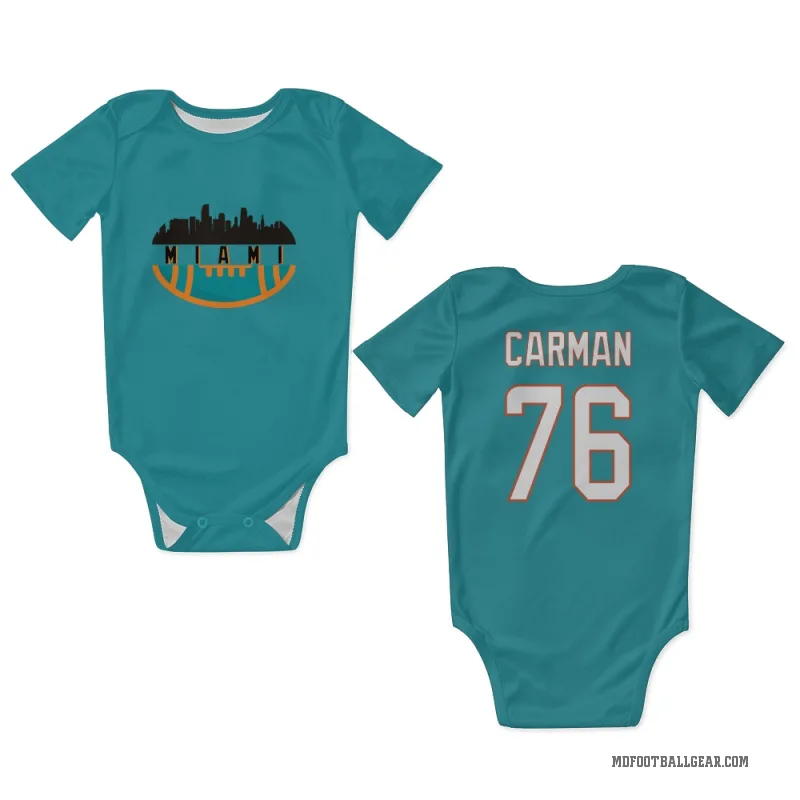 Jackson Carman  Aqua Miami Dolphins  Newborn & Infant Bodysuit