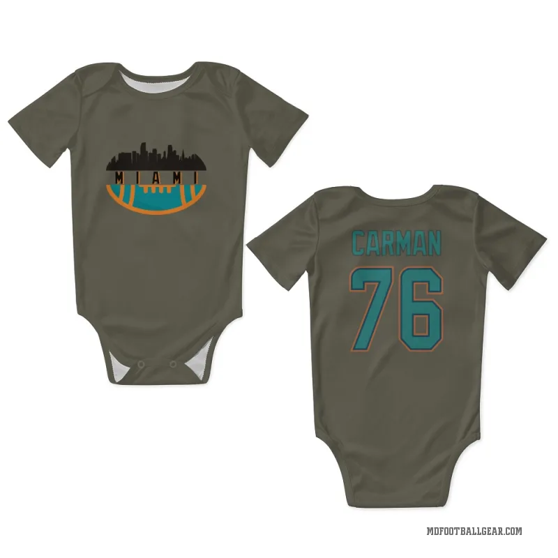 Jackson Carman  Olive Miami Dolphins  Newborn & Infant Bodysuit