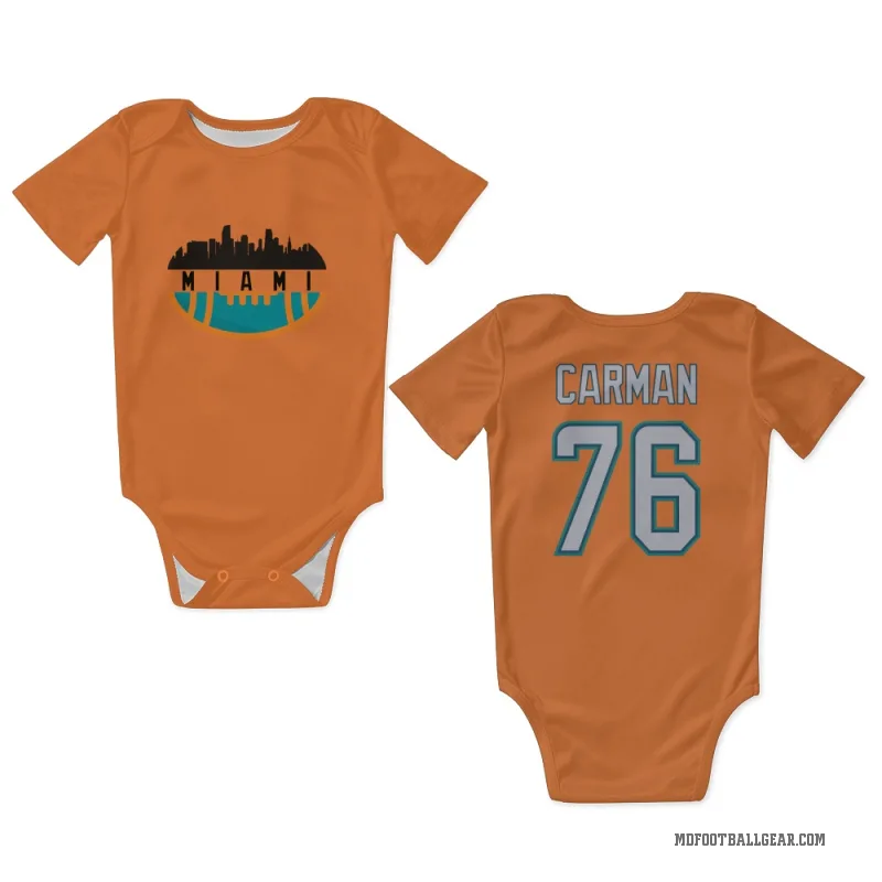 Jackson Carman  Orange Miami Dolphins  Newborn & Infant Bodysuit