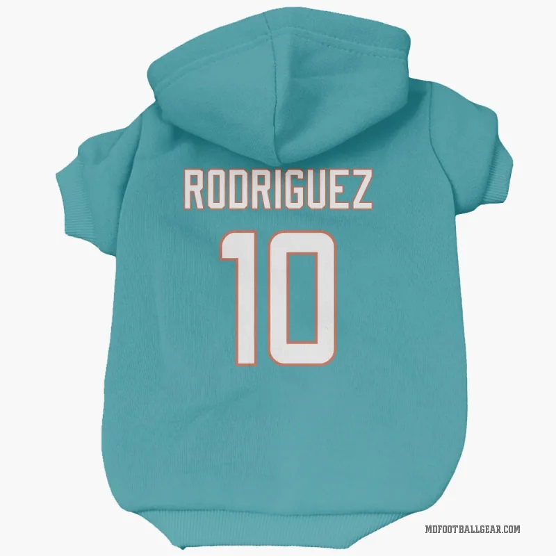 Jacob Rodriguez  Aqua Miami Dolphins  Cat & Dog Pet Hoodie