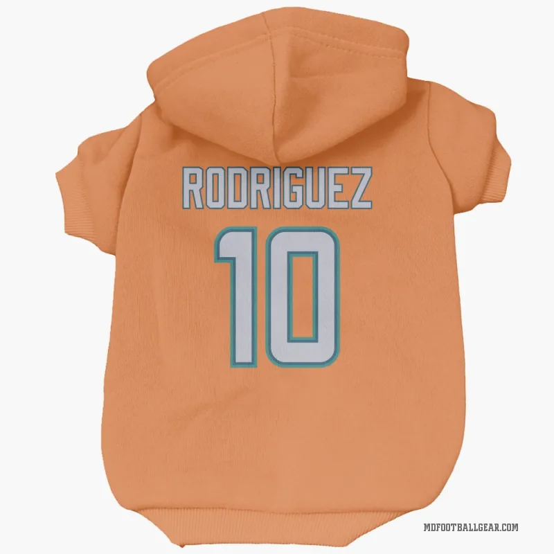 Jacob Rodriguez  Orange Miami Dolphins  Cat & Dog Pet Hoodie