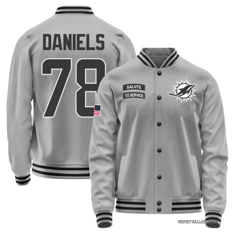 James Daniels Men's Gray Miami Dolphins Salute to Service Performance Jacket