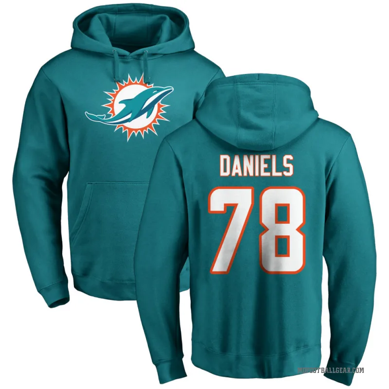 James Daniels Youth Aqua Miami Dolphins Pro Line Logo Pullover Hoodie