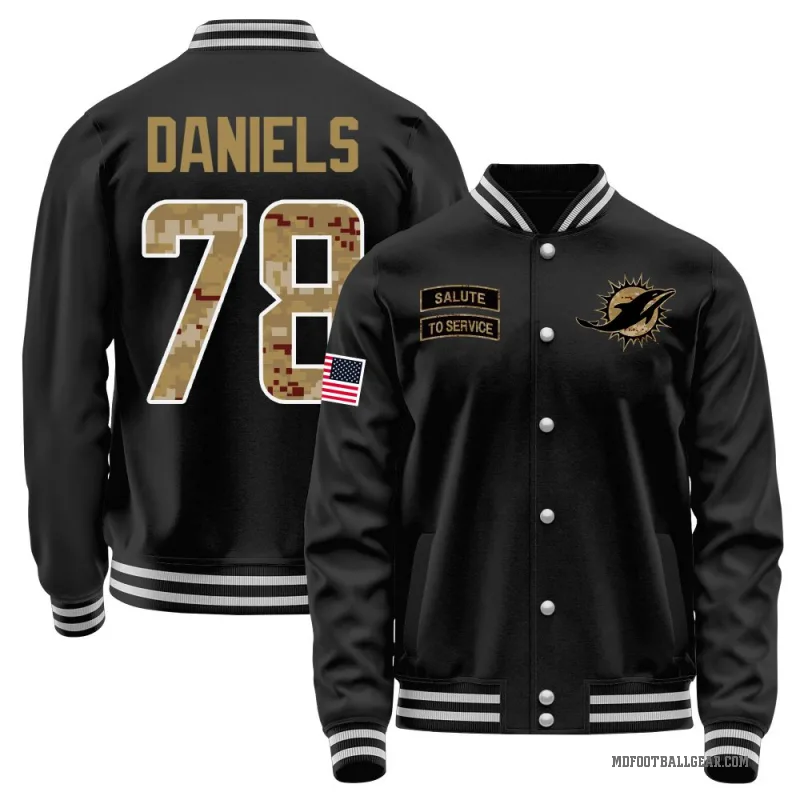 James Daniels Youth Black Miami Dolphins Salute to Service Sideline Performance Jacket