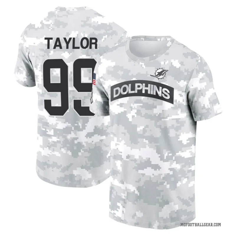 Jason Taylor Youth Camo Miami Dolphins Arctic 2024 Salute to Service Performance T-Shirt