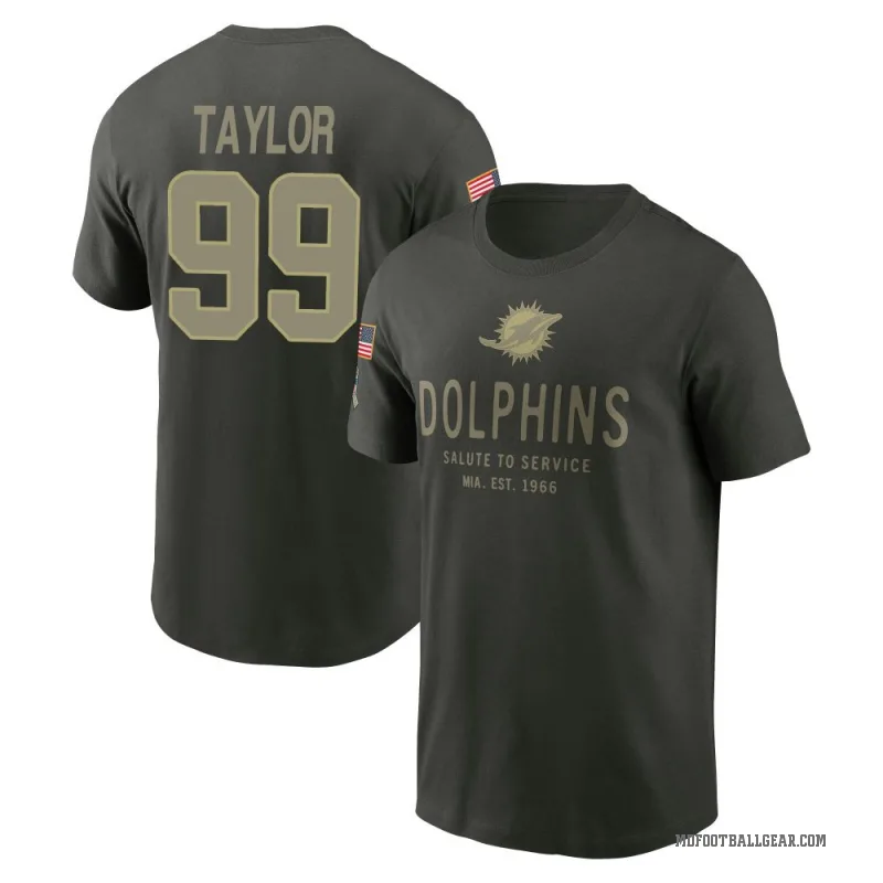 Jason Taylor Youth Green Miami Dolphins Forest/ 2025 Salute to Service Sideline Primary Edge T-Shirt