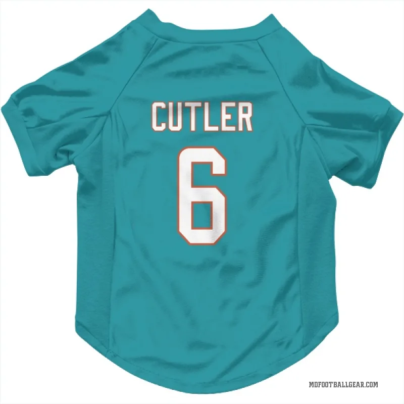 Jay Cutler  Aqua Miami Dolphins  Cat & Dog Pet Jersey