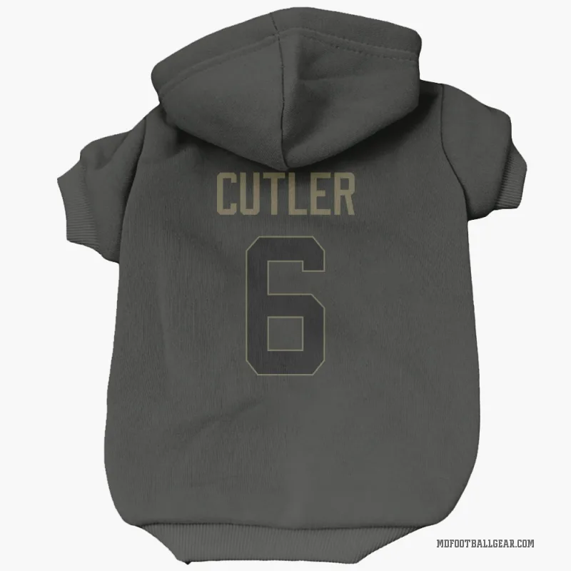 Jay Cutler  Black Miami Dolphins  Service Cat & Dog Pet Hoodie