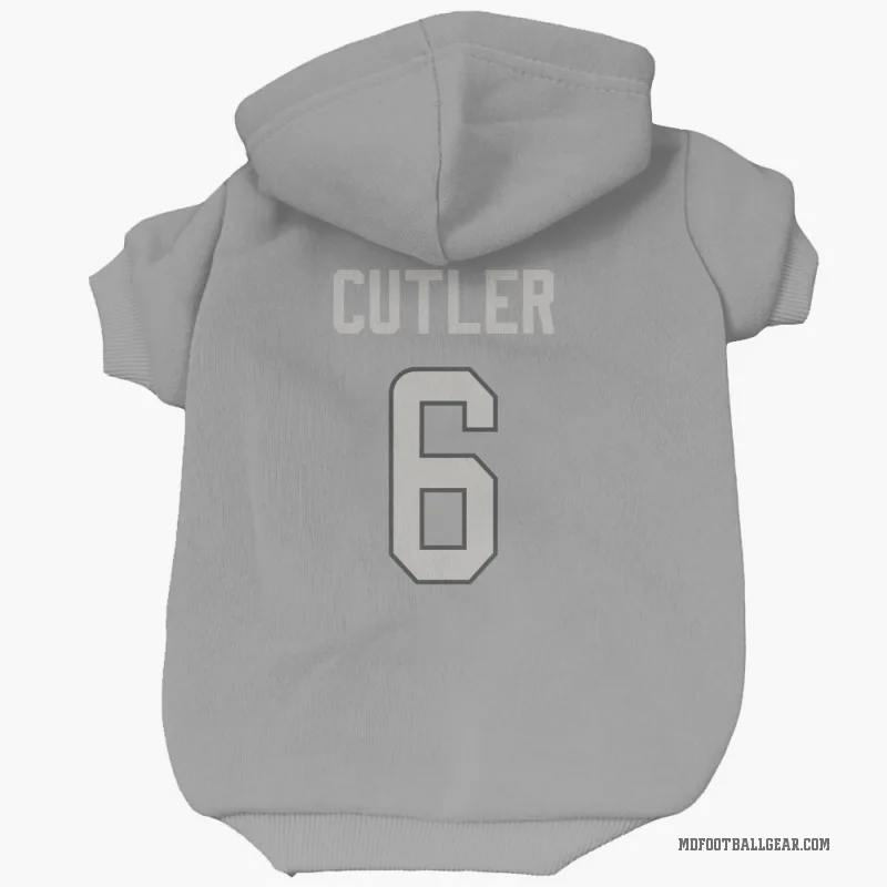 Jay Cutler  Charcoal Miami Dolphins  Cat & Dog Pet Hoodie