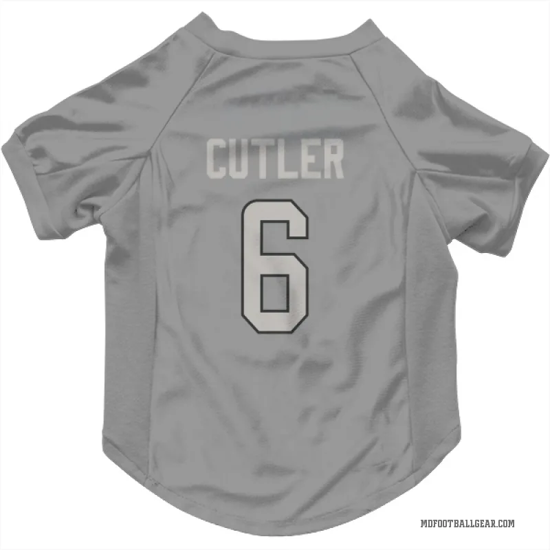 Jay Cutler  Charcoal Miami Dolphins  Cat & Dog Pet Jersey