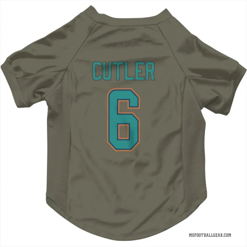 Jay Cutler  Olive Miami Dolphins  Cat & Dog Pet Jersey