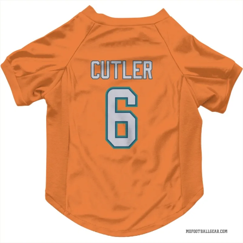 Jay Cutler  Orange Miami Dolphins  Cat & Dog Pet Jersey