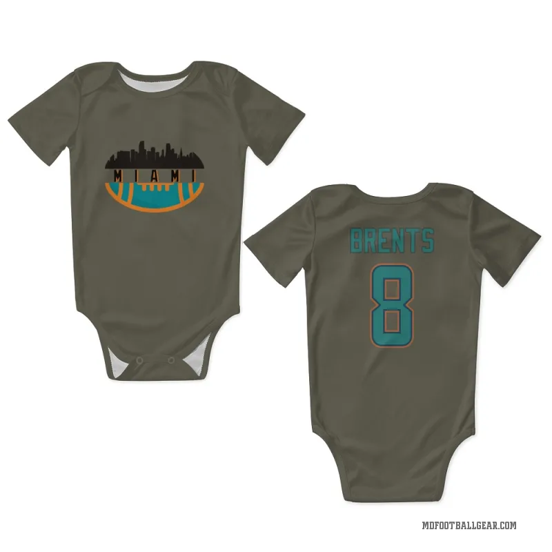 JuJu Brents  Olive Miami Dolphins  Newborn & Infant Bodysuit