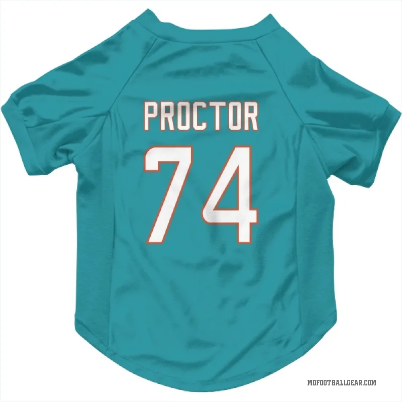 Kadyn Proctor  Aqua Miami Dolphins  Cat & Dog Pet Jersey
