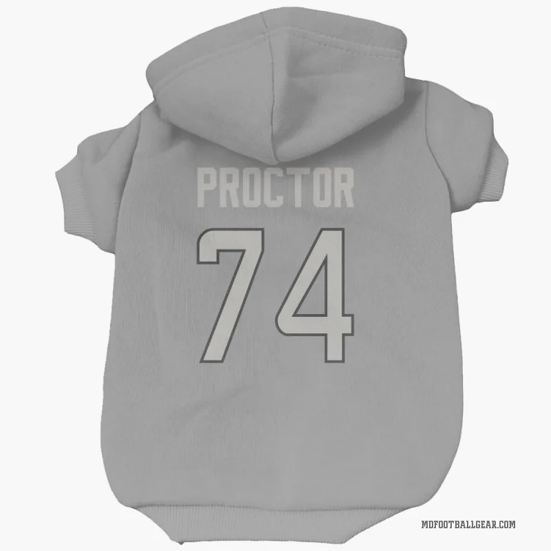 Kadyn Proctor  Charcoal Miami Dolphins  Cat & Dog Pet Hoodie