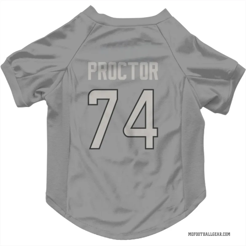 Kadyn Proctor  Charcoal Miami Dolphins  Cat & Dog Pet Jersey