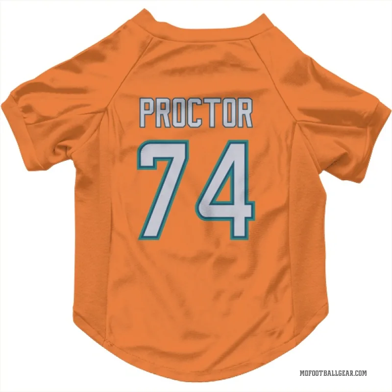 Kadyn Proctor  Orange Miami Dolphins  Cat & Dog Pet Jersey