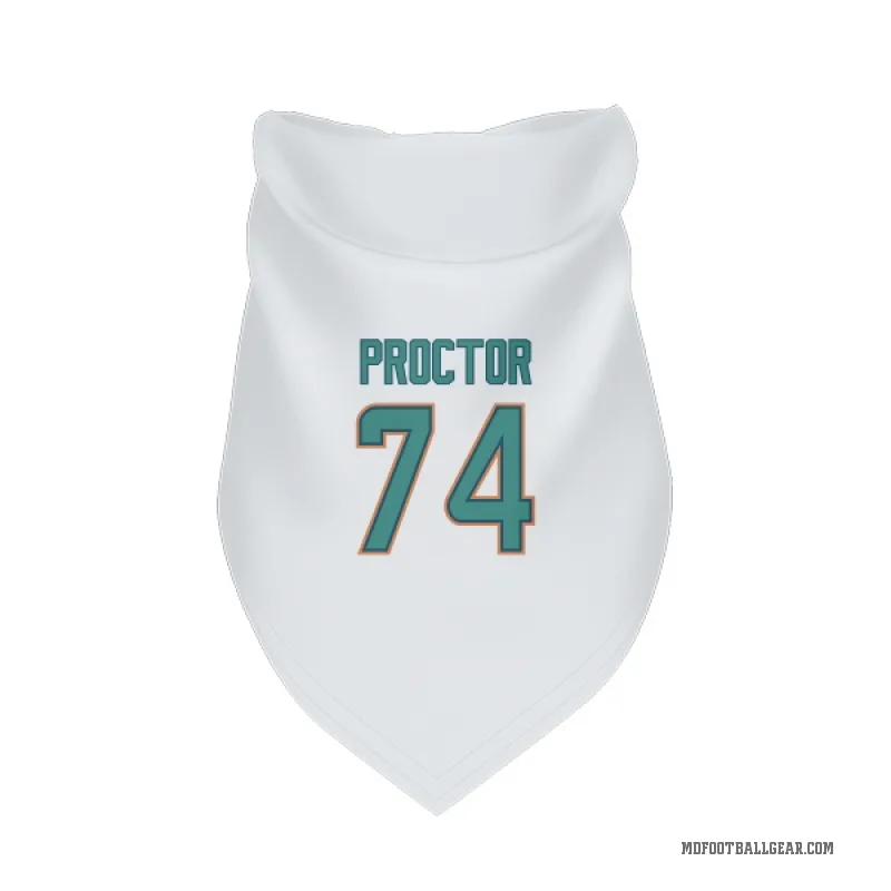 Kadyn Proctor  White Miami Dolphins  Cat & Dog Pet Bandana