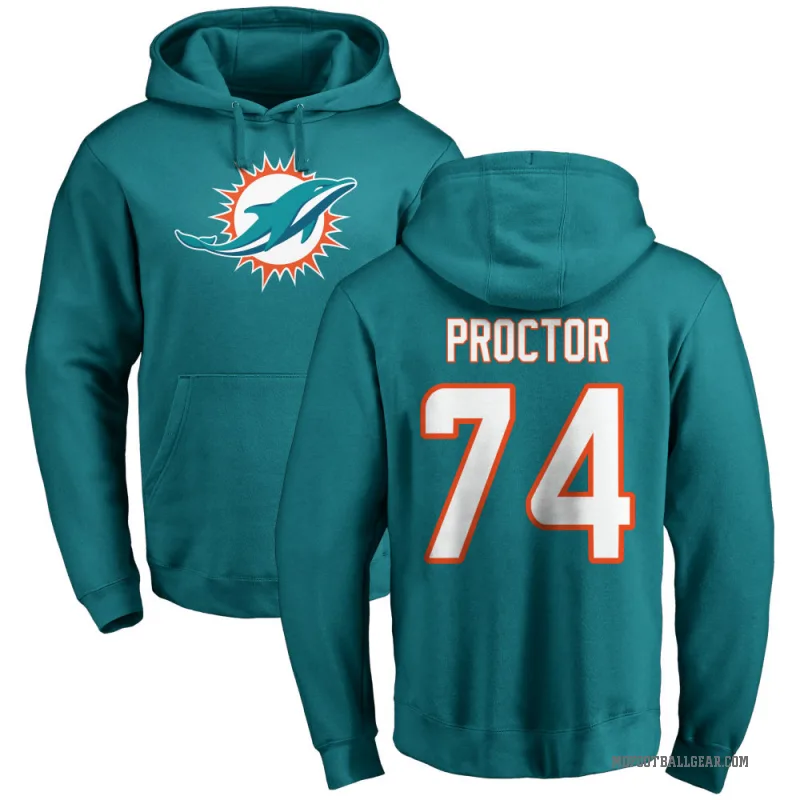 Kadyn Proctor Youth Aqua Miami Dolphins Pro Line Logo Pullover Hoodie