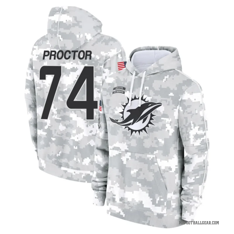 Kadyn Proctor Youth Camo Miami Dolphins Arctic 2024 Salute to Service Club Fleece Pullover Hoodie