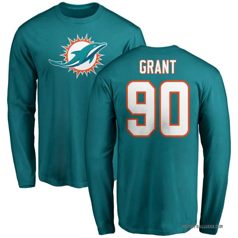 Kenneth Grant Men's Aqua Miami Dolphins Logo Long Sleeve T-Shirt -