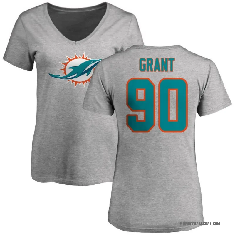 Kenneth Grant Women's Ash Miami Dolphins Logo Slim Fit T-Shirt -