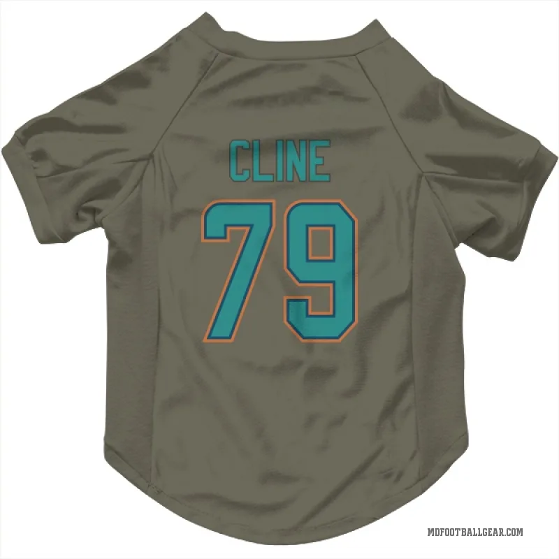 Kevin Cline  Olive Miami Dolphins  Cat & Dog Pet Jersey