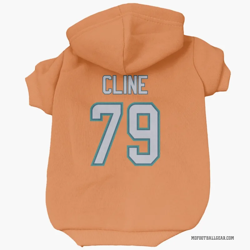 Kevin Cline  Orange Miami Dolphins  Cat & Dog Pet Hoodie