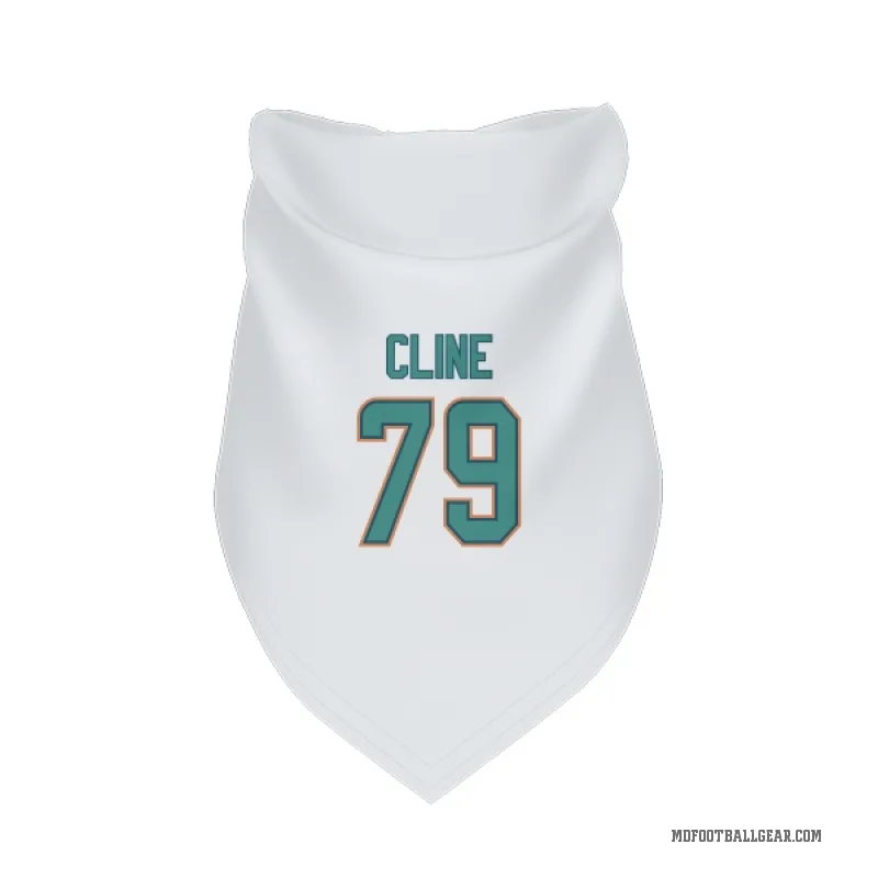 Kevin Cline  White Miami Dolphins  Cat & Dog Pet Bandana