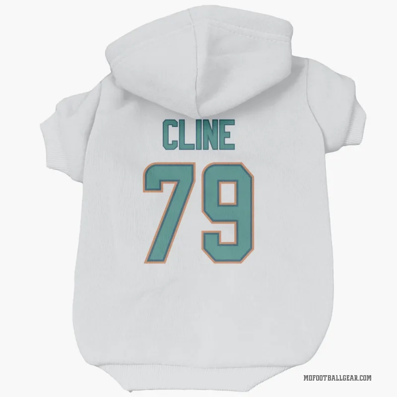 Kevin Cline  White Miami Dolphins  Cat & Dog Pet Hoodie