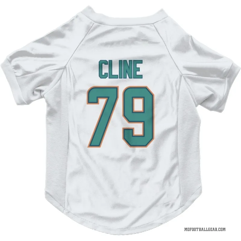 Kevin Cline  White Miami Dolphins  Cat & Dog Pet Jersey