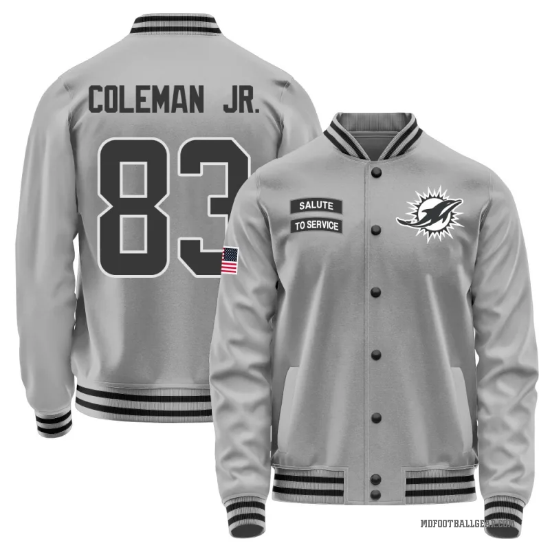 Kevin Coleman Jr. Men's Gray Miami Dolphins Salute to Service Performance Jacket