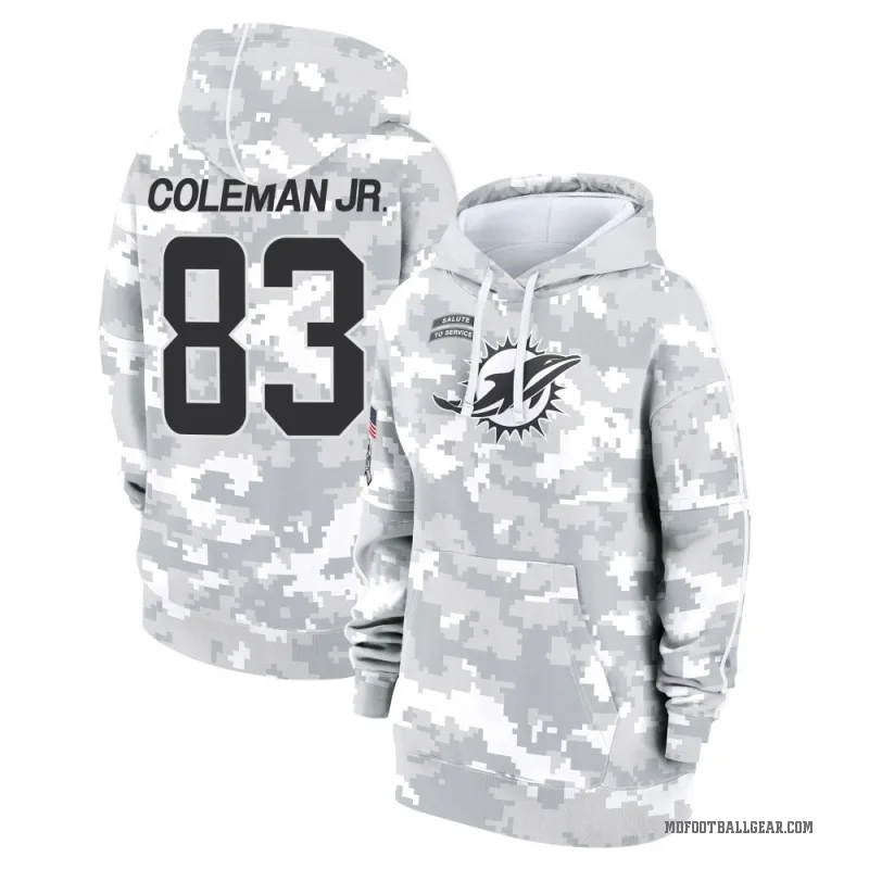 Kevin Coleman Jr. Women's Camo Miami Dolphins Arctic 2024 Salute to Service Club Fleece Pullover Hoodie