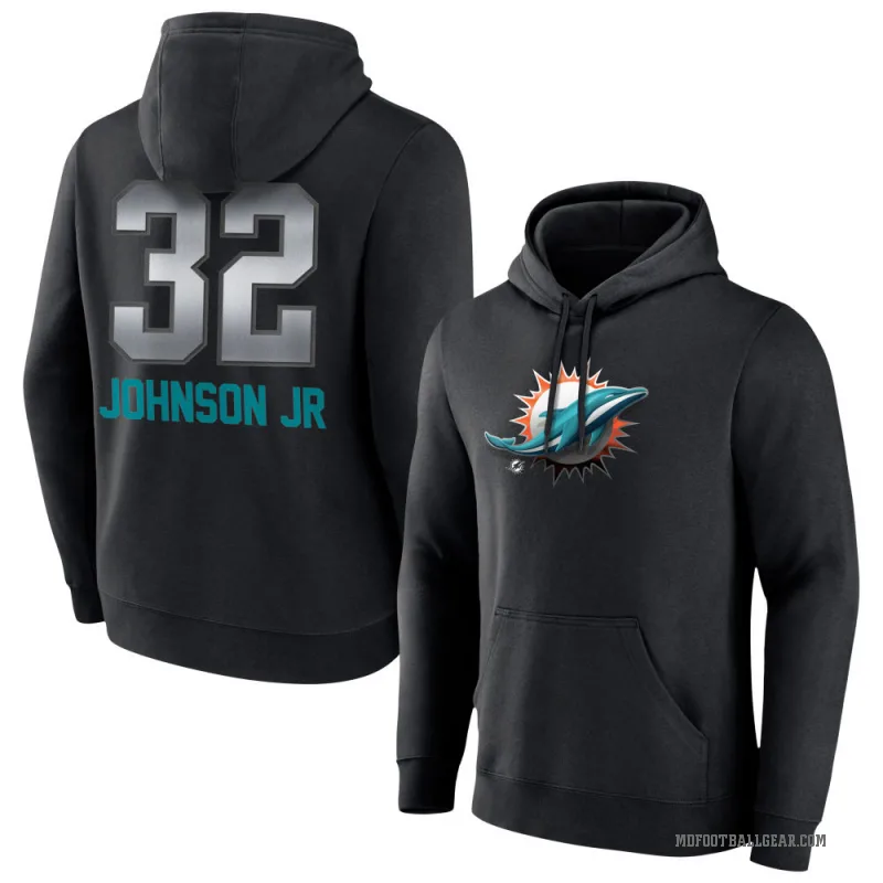 Lonnie Johnson Jr. Men's Black Miami Dolphins Midnight Mascot Pullover Hoodie