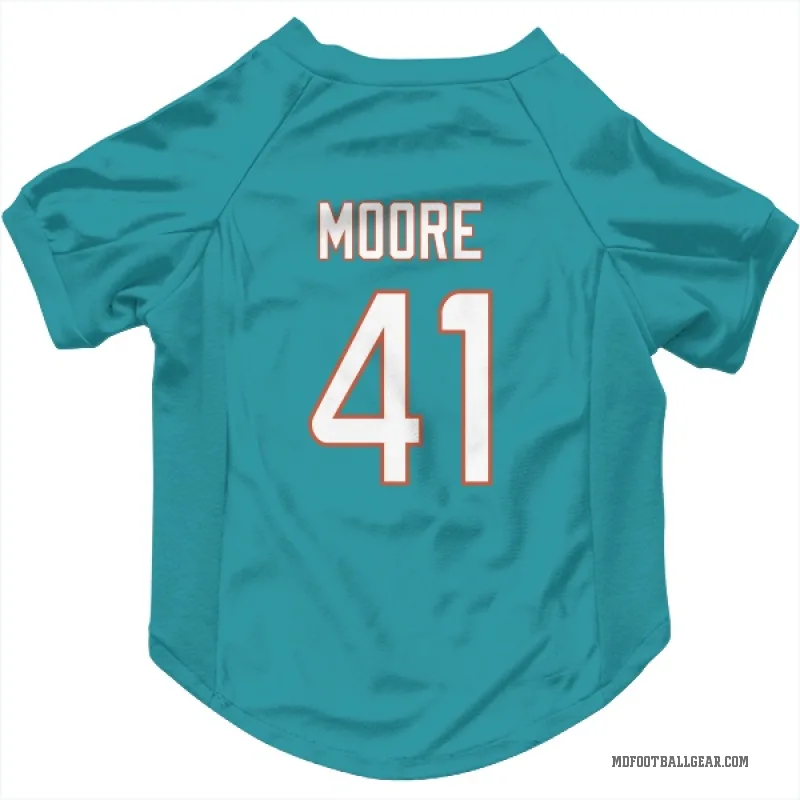 Louis Moore  Aqua Miami Dolphins  Cat & Dog Pet Jersey