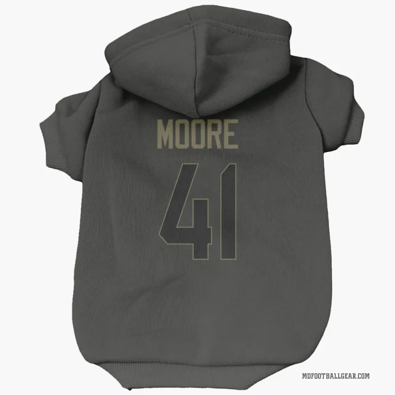 Louis Moore  Black Miami Dolphins  Service Cat & Dog Pet Hoodie