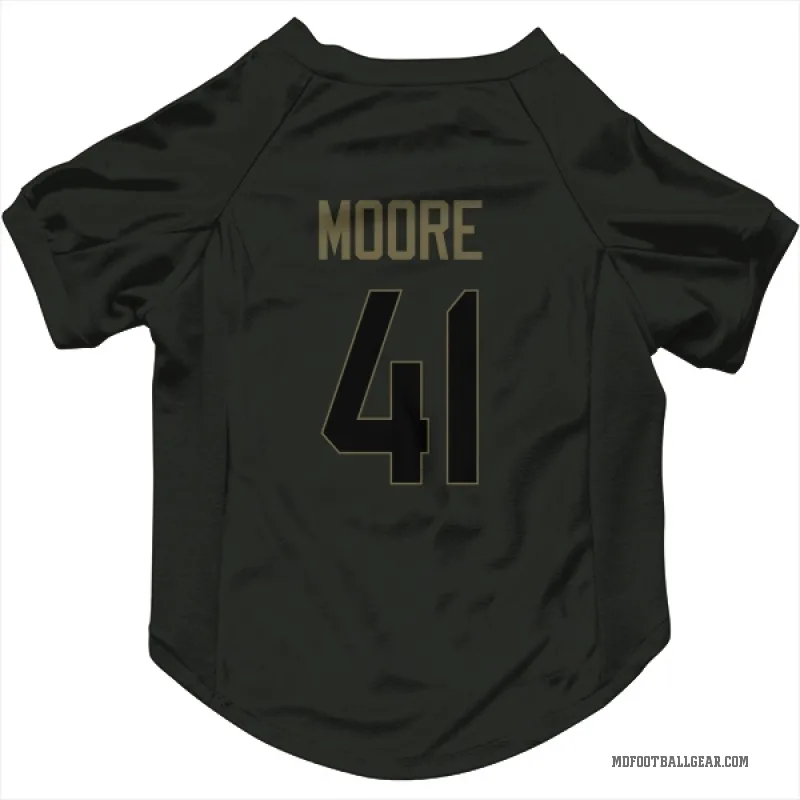 Louis Moore  Black Miami Dolphins  Service Cat & Dog Pet Jersey