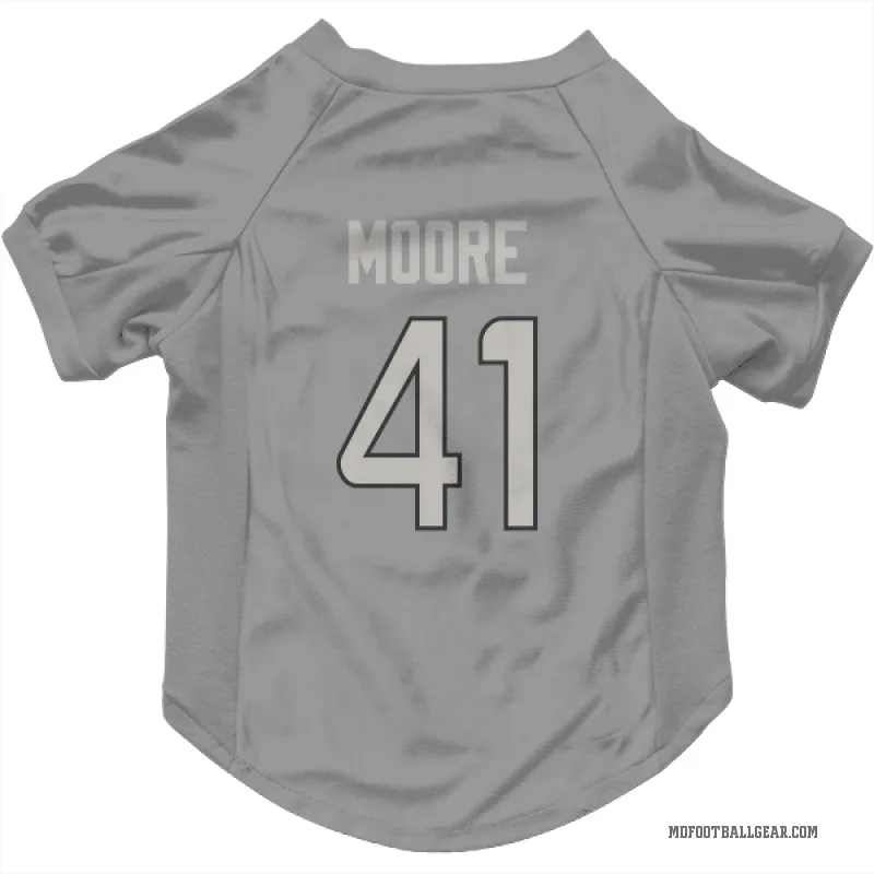 Louis Moore  Charcoal Miami Dolphins  Cat & Dog Pet Jersey