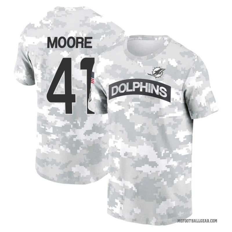 Louis Moore Men's Camo Miami Dolphins Arctic 2024 Salute to Service Performance T-Shirt