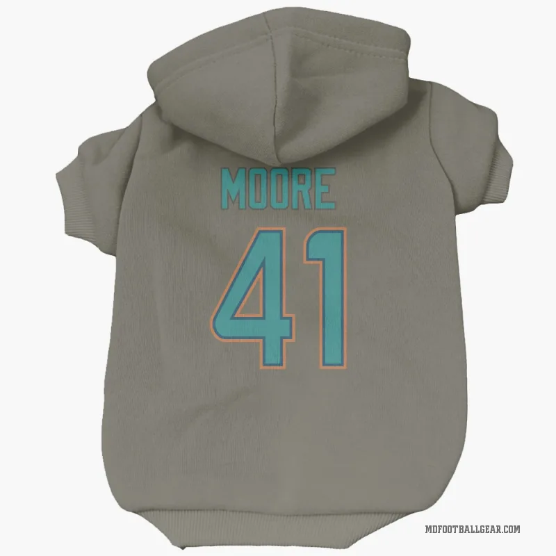 Louis Moore  Olive Miami Dolphins  Cat & Dog Pet Hoodie