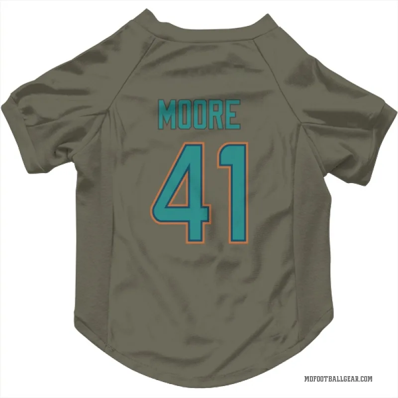 Louis Moore  Olive Miami Dolphins  Cat & Dog Pet Jersey