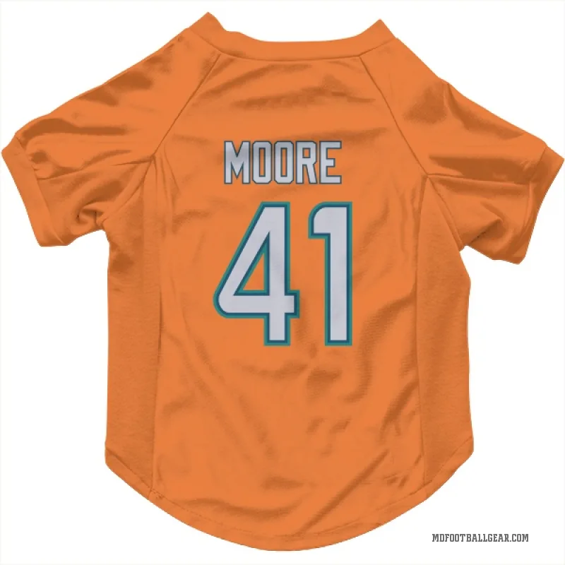 Louis Moore  Orange Miami Dolphins  Cat & Dog Pet Jersey