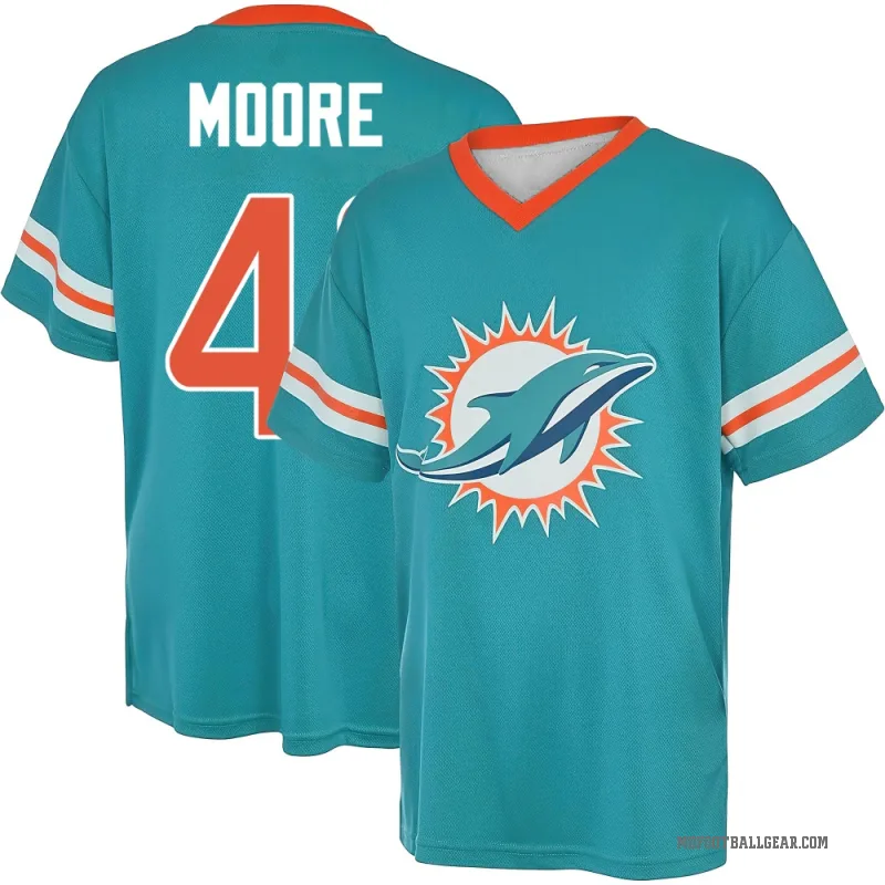Louis Moore Youth Aqua Miami Dolphins Game Day V-Neck T-Shirt