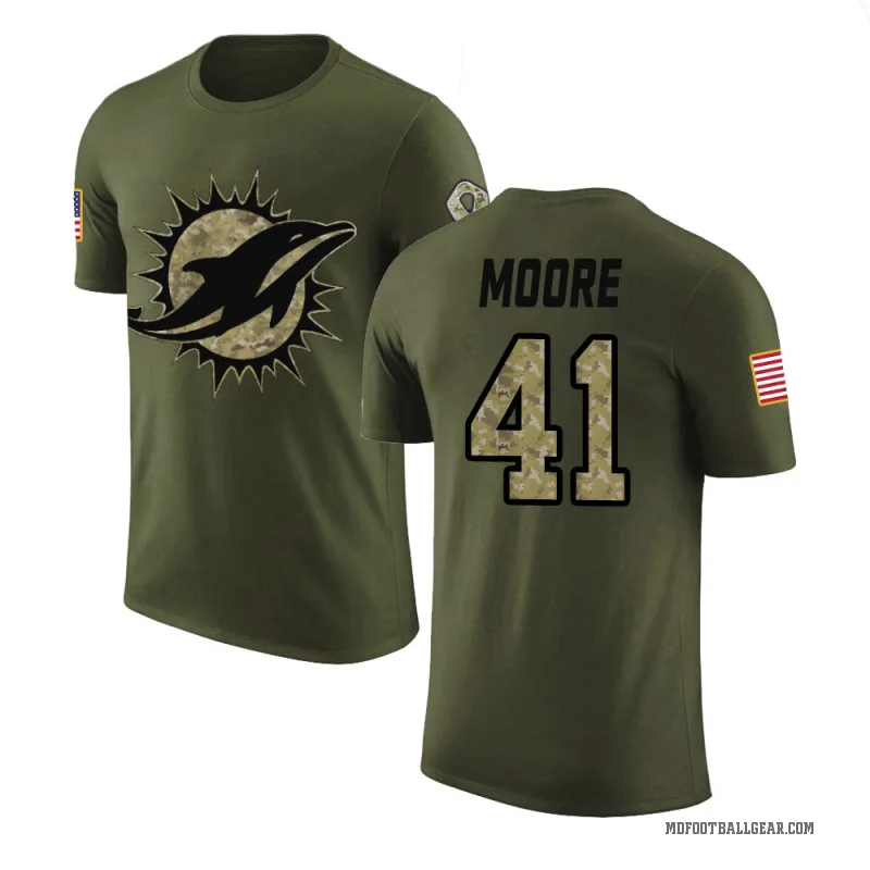 Louis Moore Youth Olive Miami Dolphins Salute to Service T-Shirt