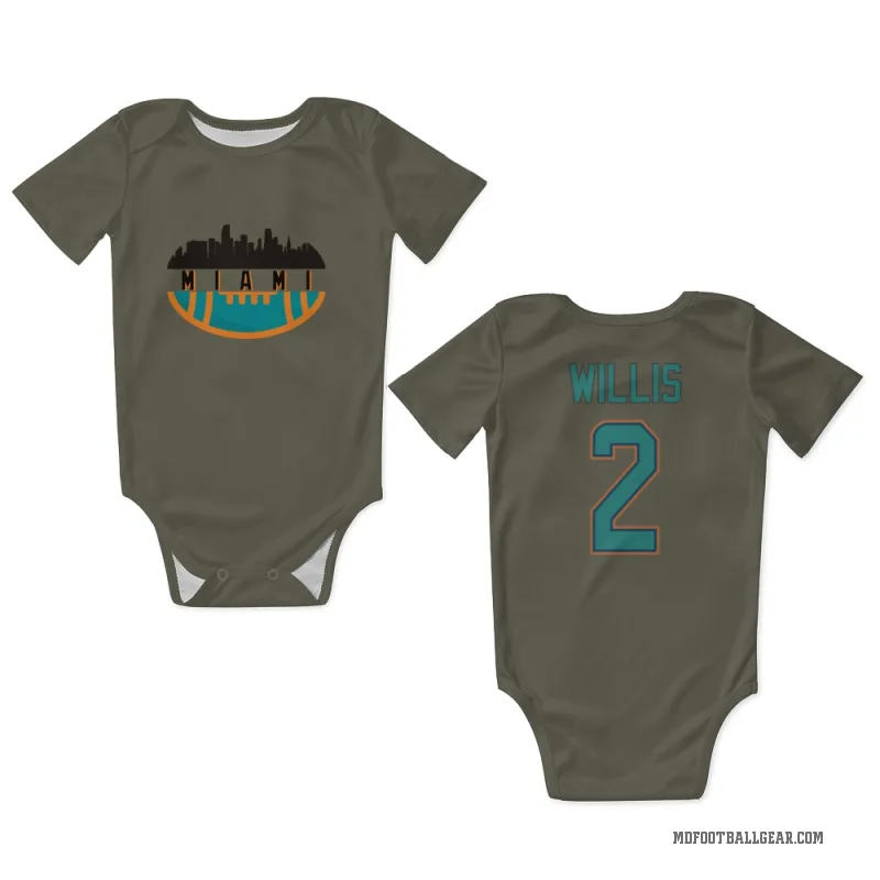 Malik Willis  Olive Miami Dolphins  Newborn & Infant Bodysuit