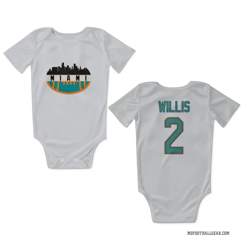 Malik Willis  White Miami Dolphins  Newborn & Infant Bodysuit