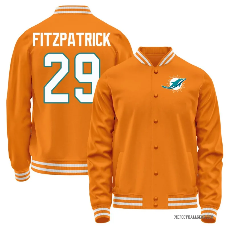 Minkah Fitzpatrick Men's Orange Miami Dolphins Full-Snap Jacket