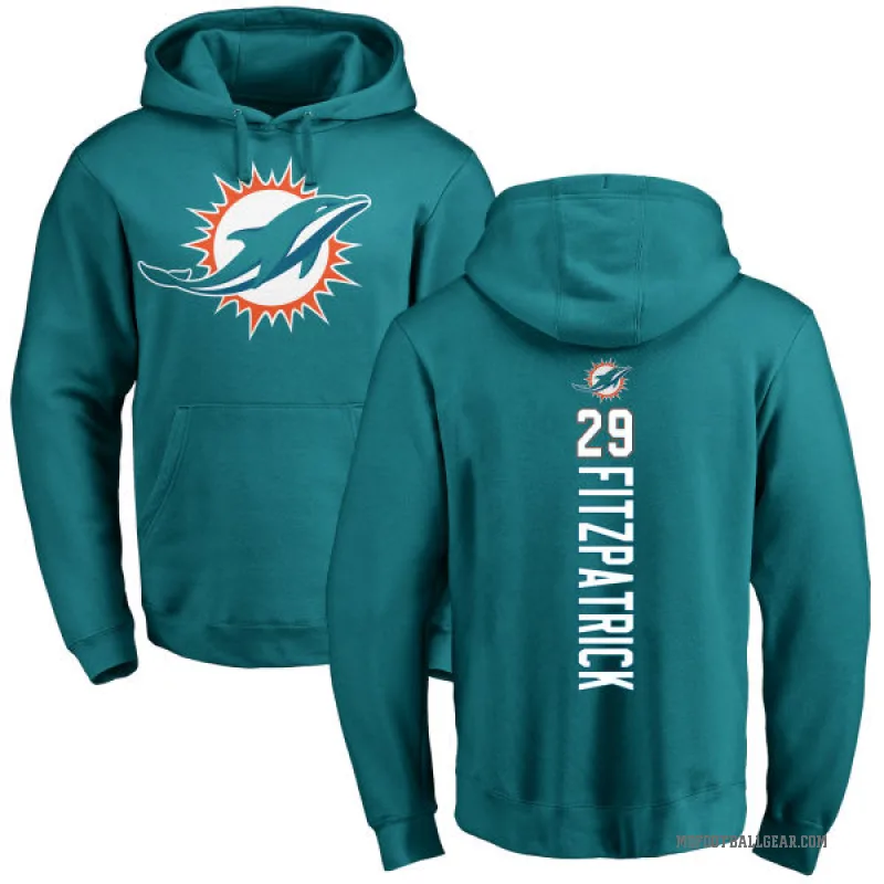 Minkah Fitzpatrick Youth Aqua Miami Dolphins Pro Line Backer Pullover Hoodie